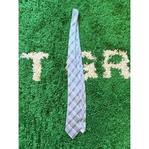 Unbranded Plaid Necktie Mens One Size Light Blue Excellent Business Formal Tie